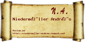Niedermüller András névjegykártya
