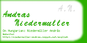 andras niedermuller business card