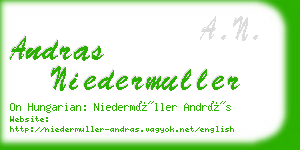 andras niedermuller business card